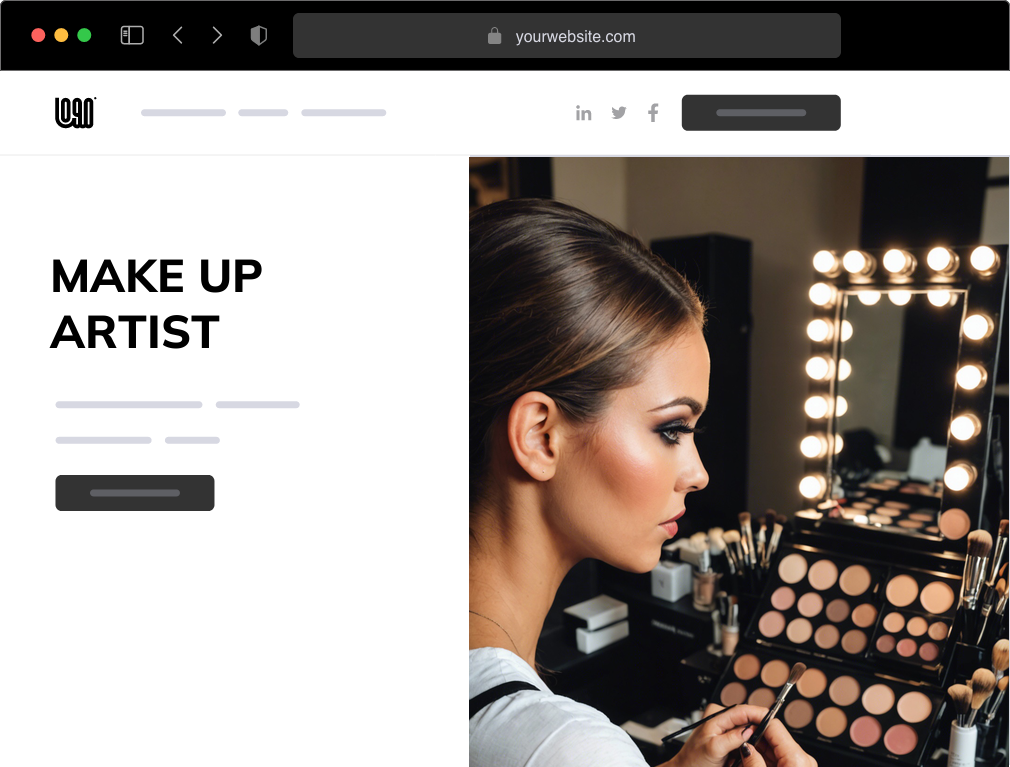 a make up artist website example