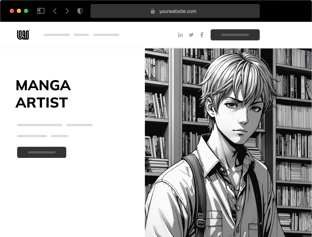 a manga artist website example