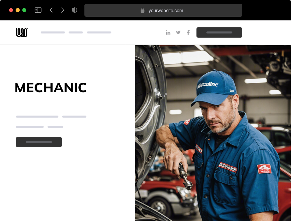 a mechanic website example
