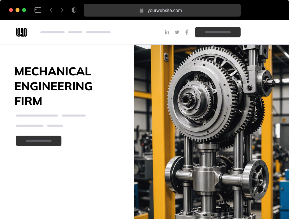 a mechanical engineering firm website example