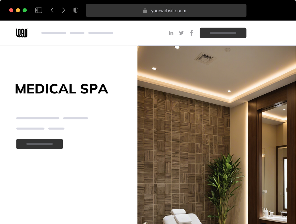 a medical spa website example