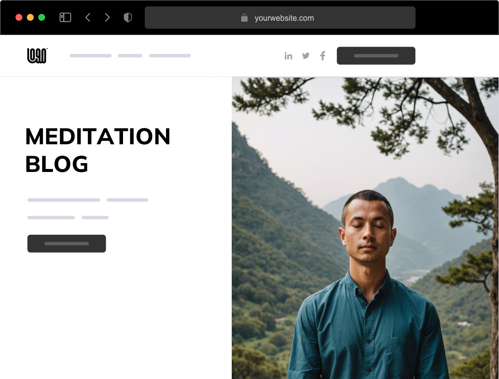 a meditation blog website example