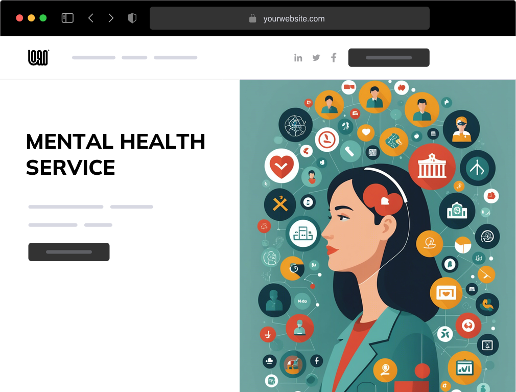 a mental health service provider website example