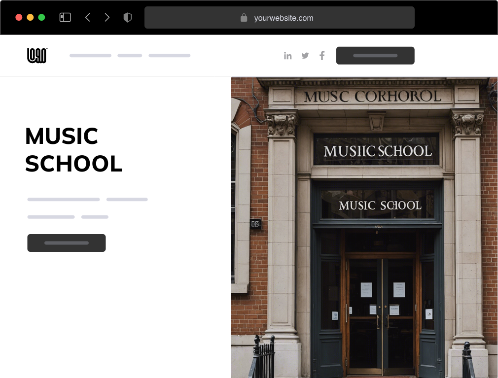 a music school website example