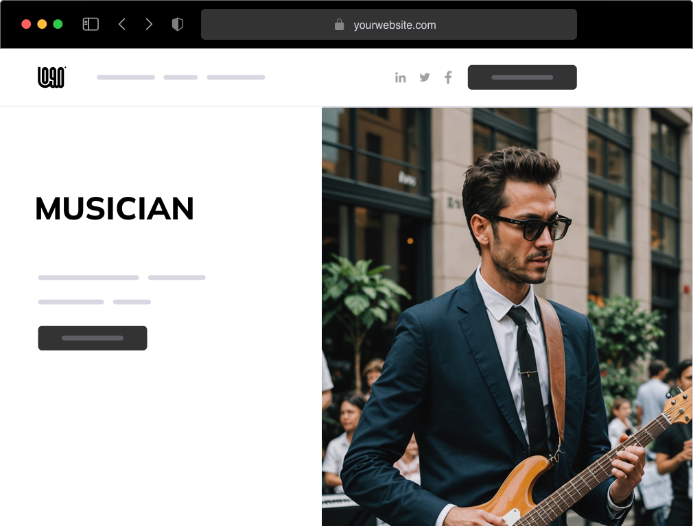 a musician website example
