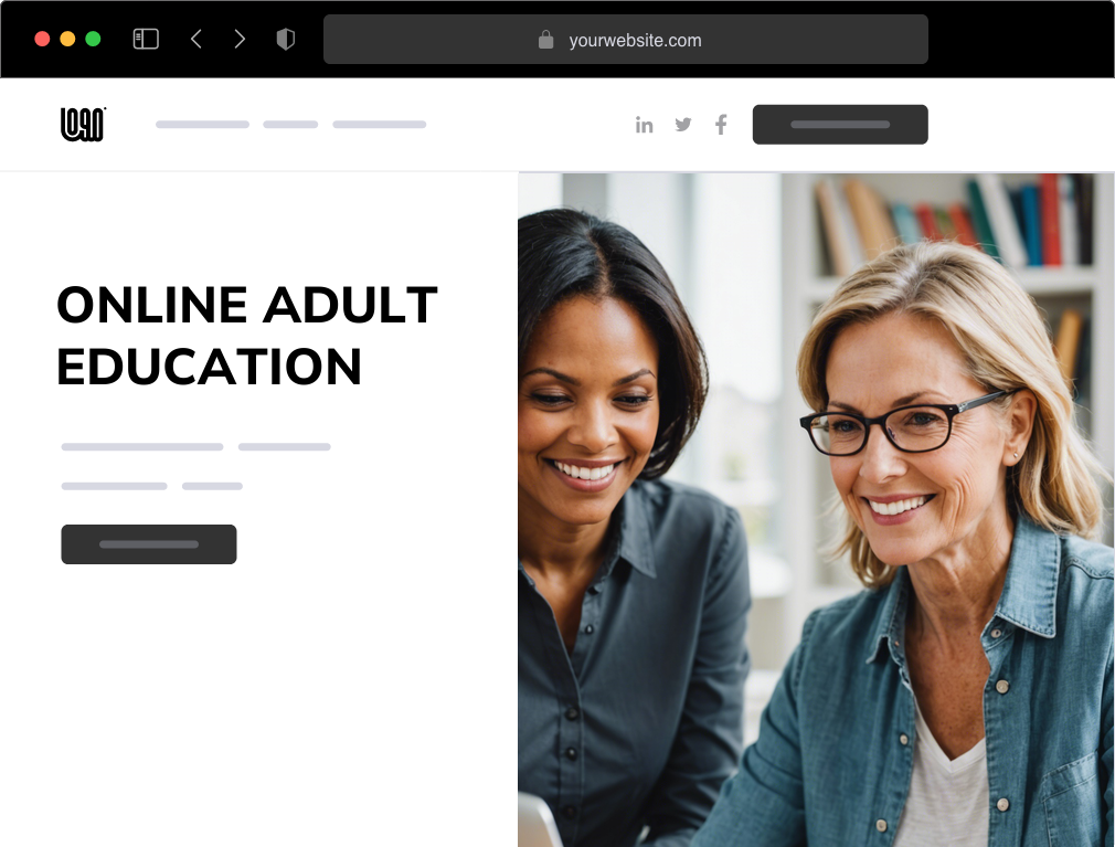 an online adult education website example