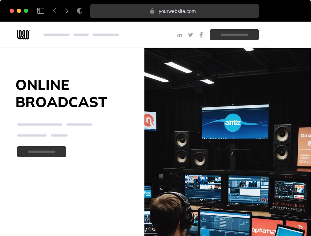 an online broadcast website example