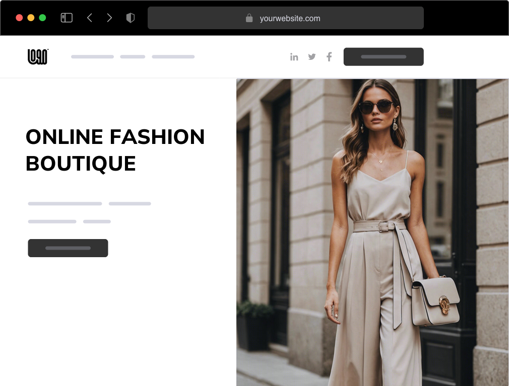 an online fashion boutique website example