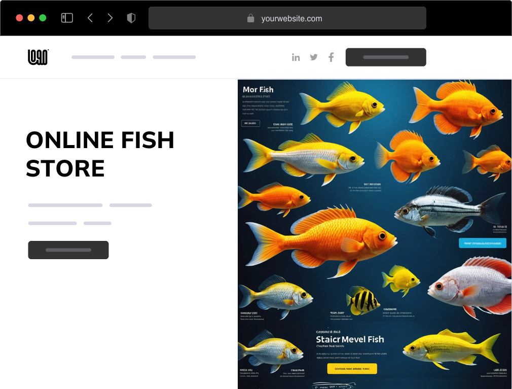 an online fish store website example