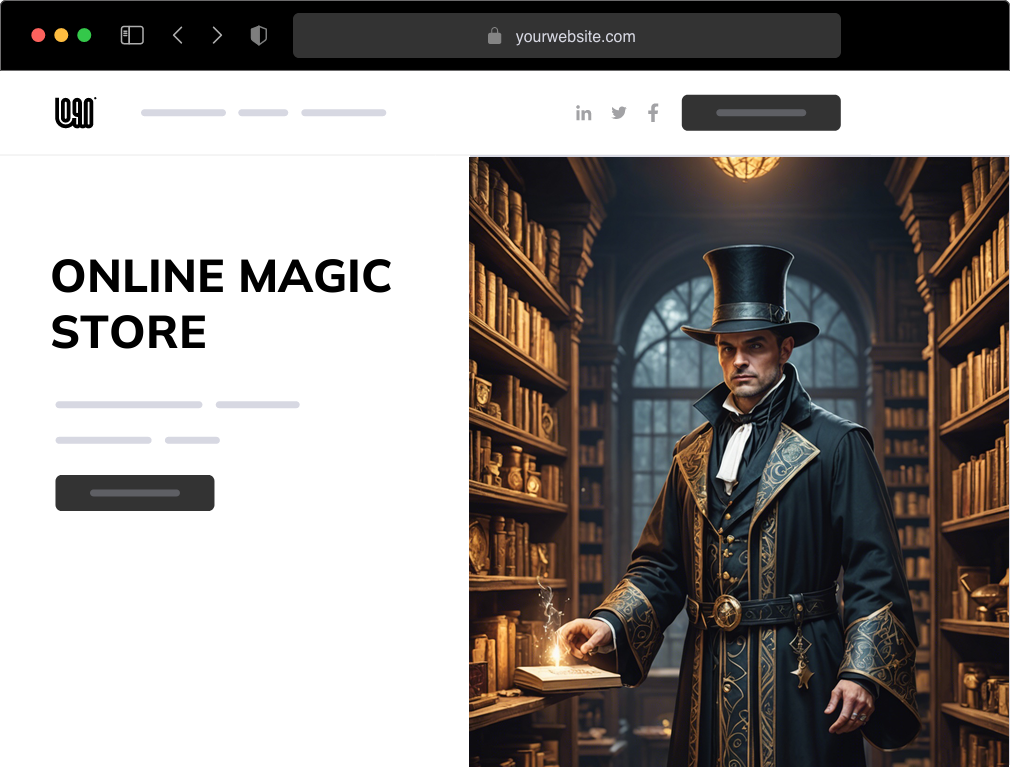 an online magic store website example