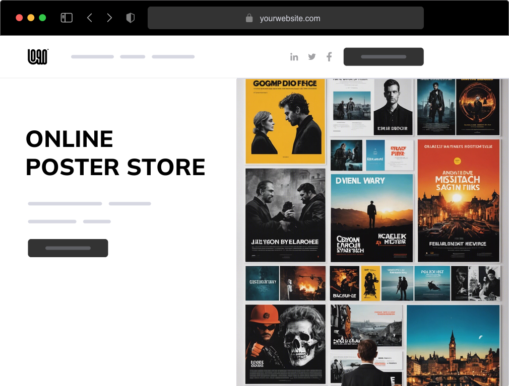 an online poster store website example