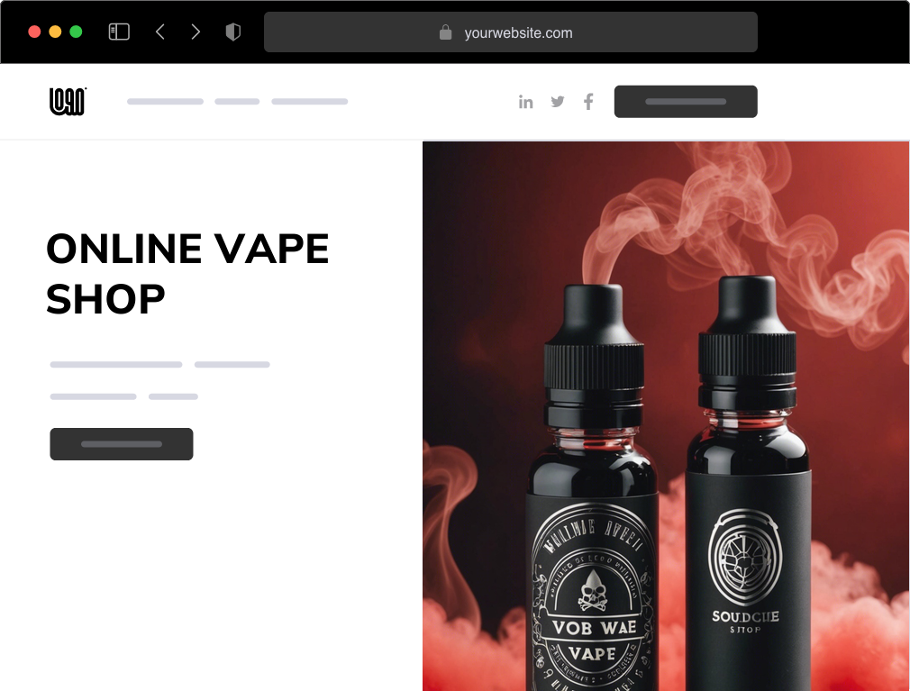 an online vape shop website example