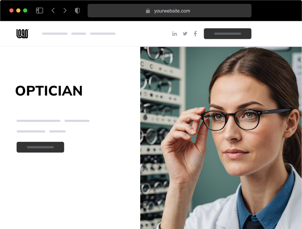 an optician website example