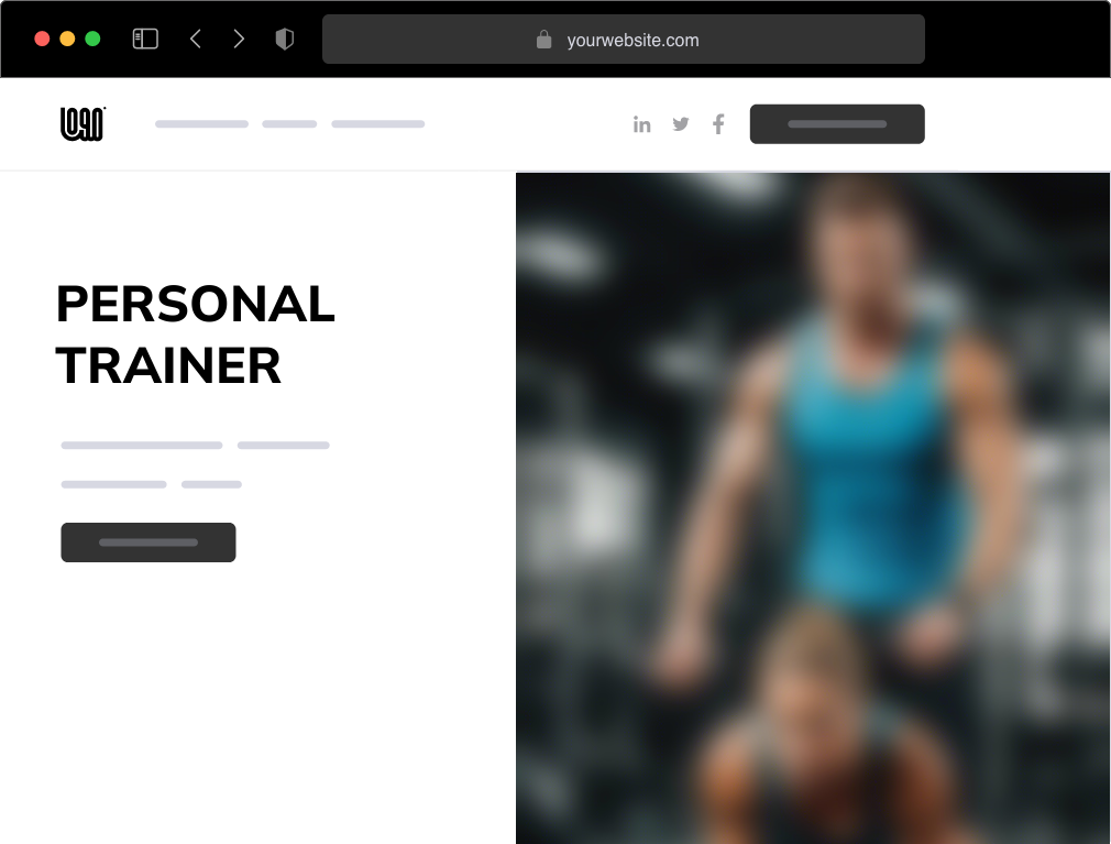 a personal trainer website example