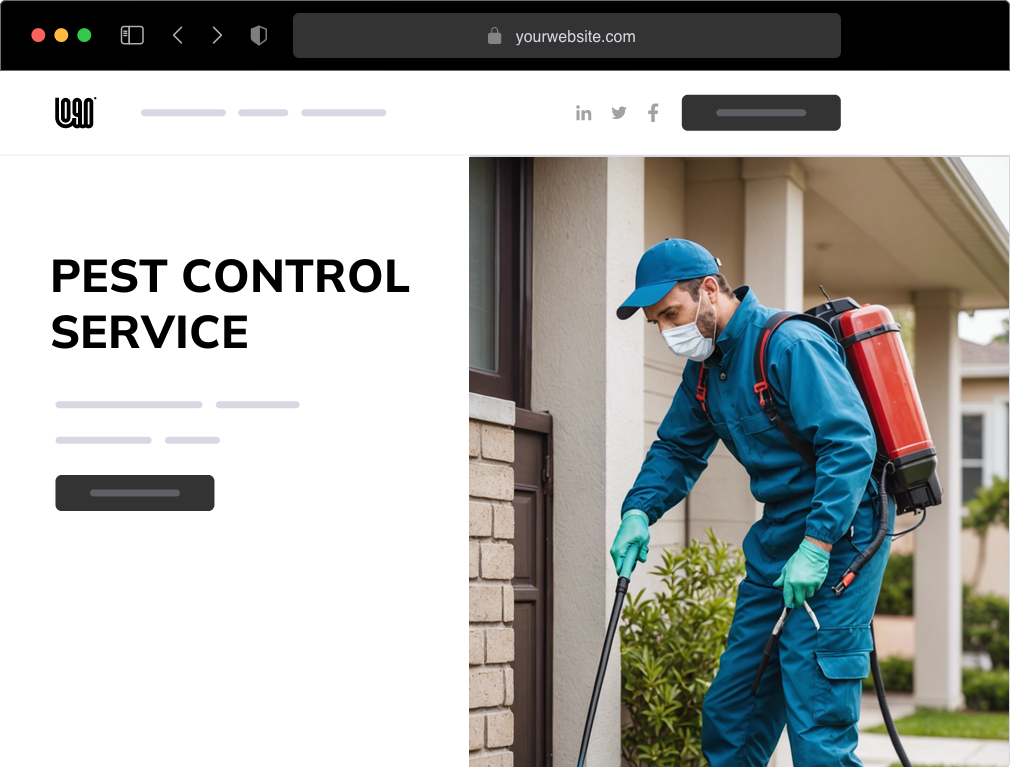a pest control service website example