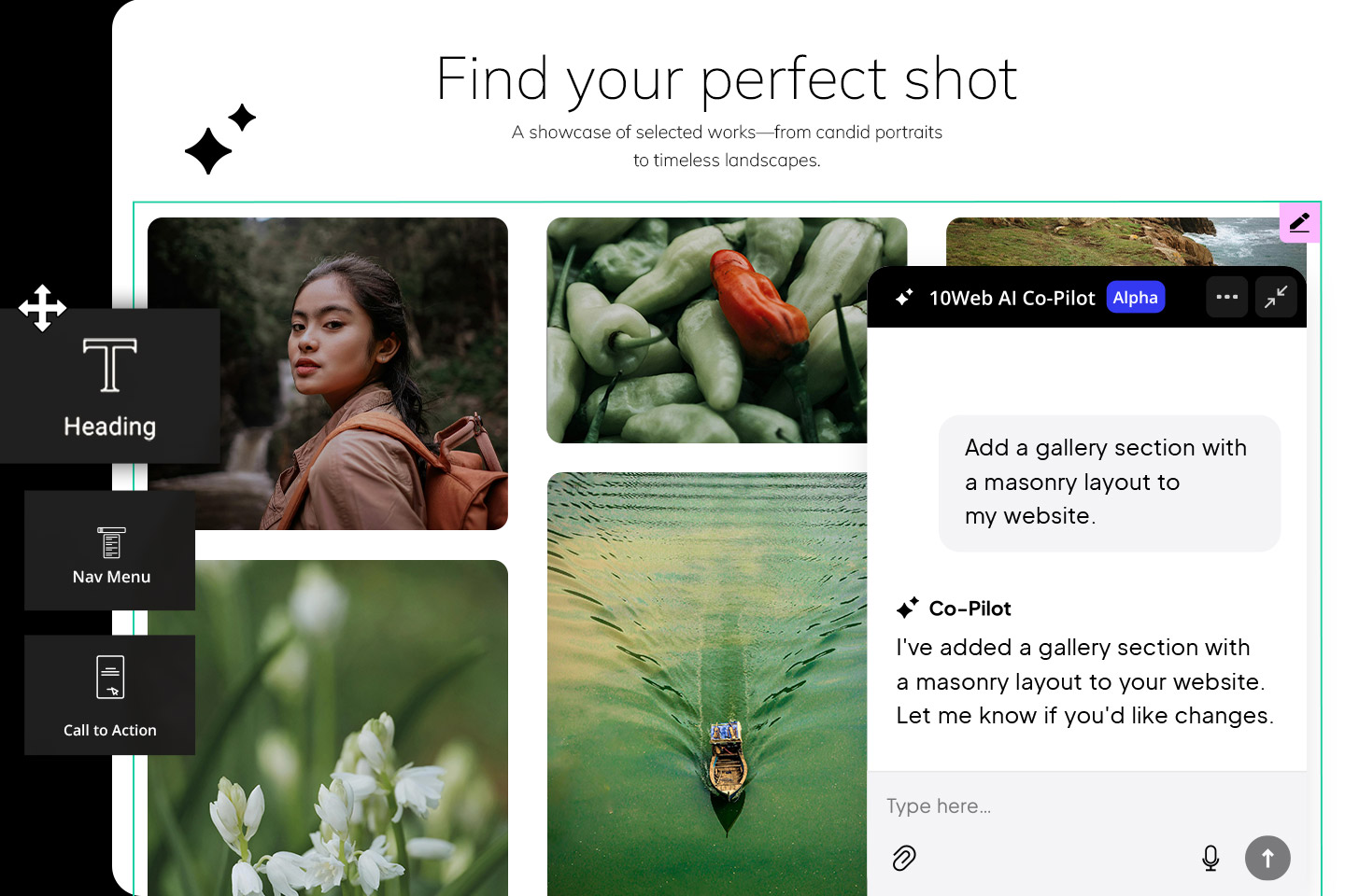 Image for showcasing your work through a website and its editing.
