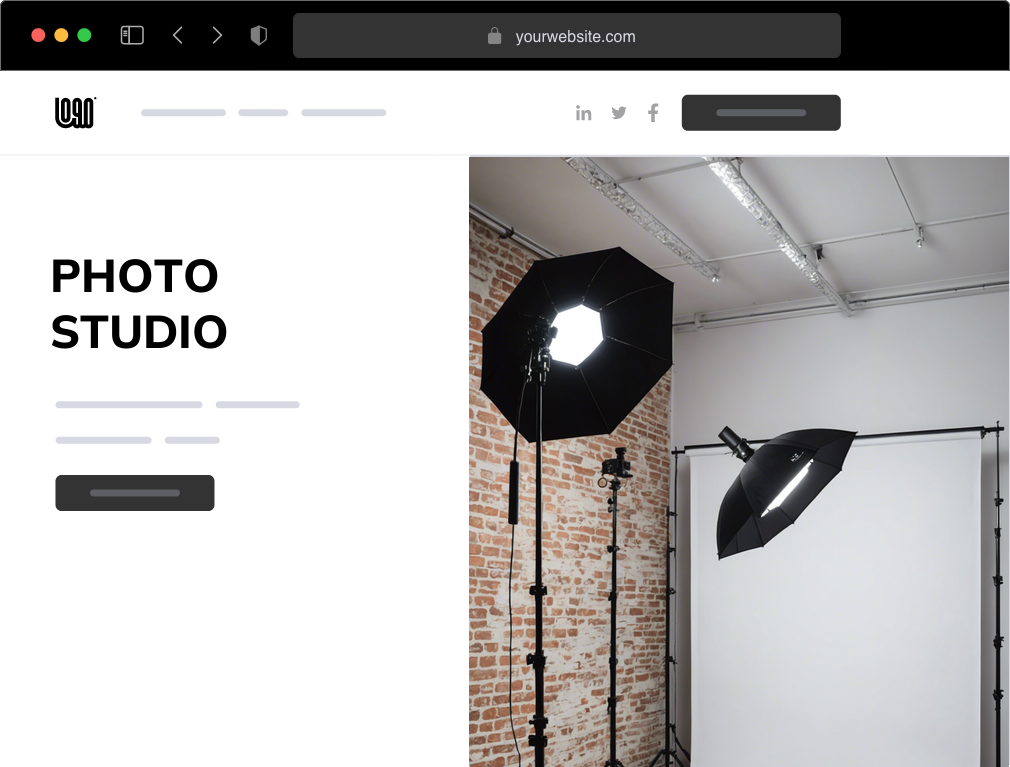 a photo studio website example
