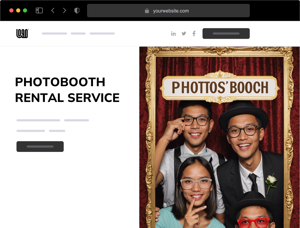 a photobooth rental service website example