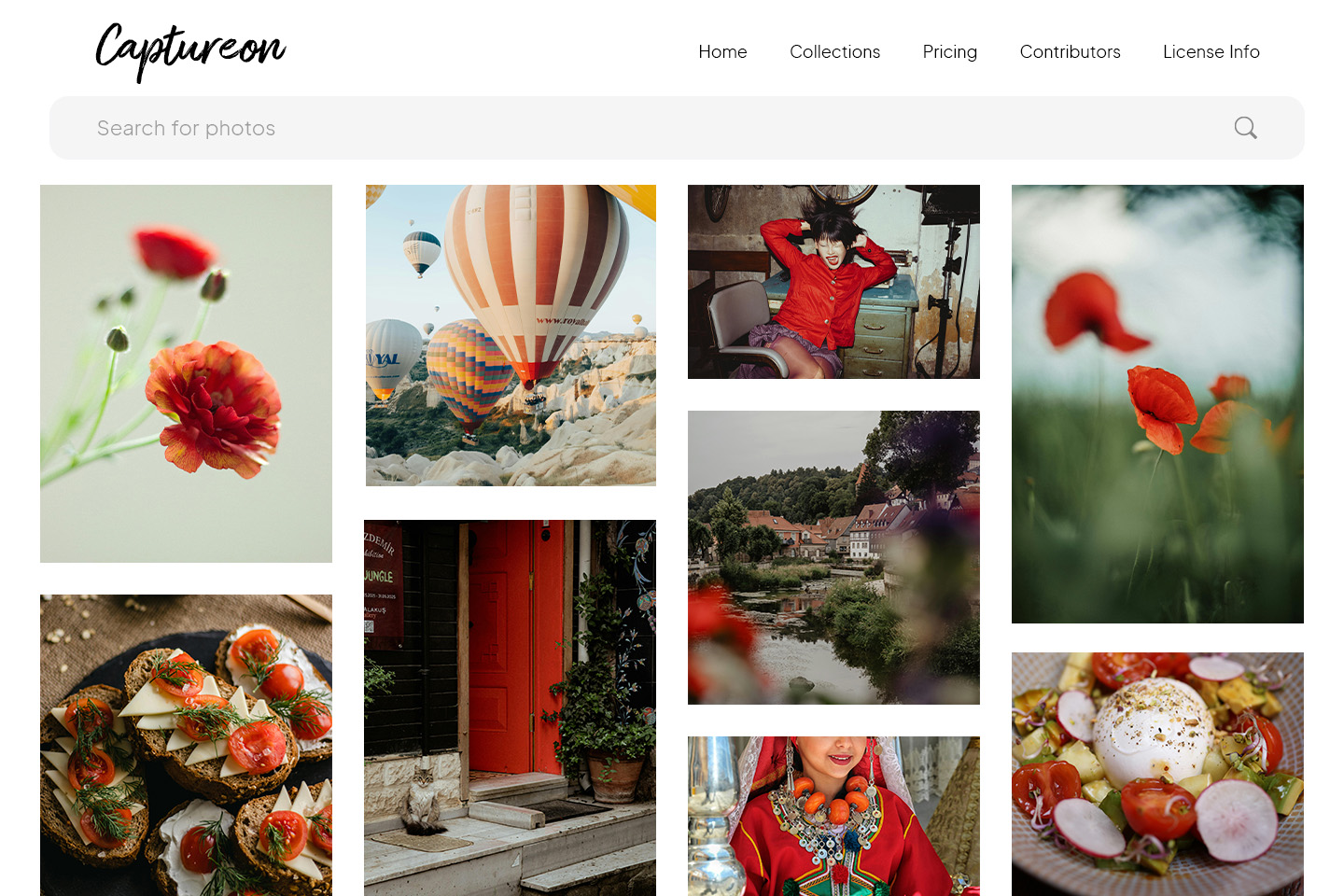 Photography website example