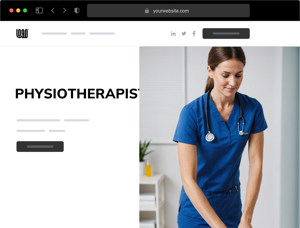 a physiotherapist website example