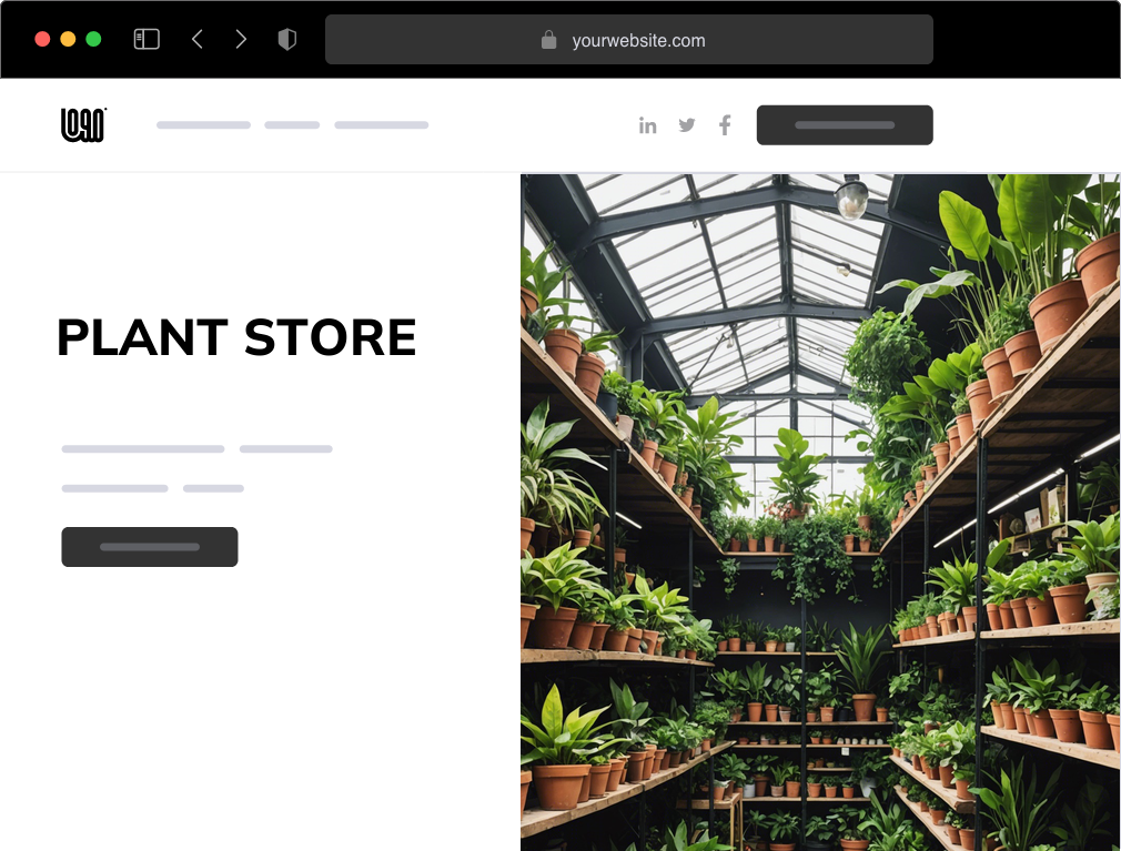 a plant store website example