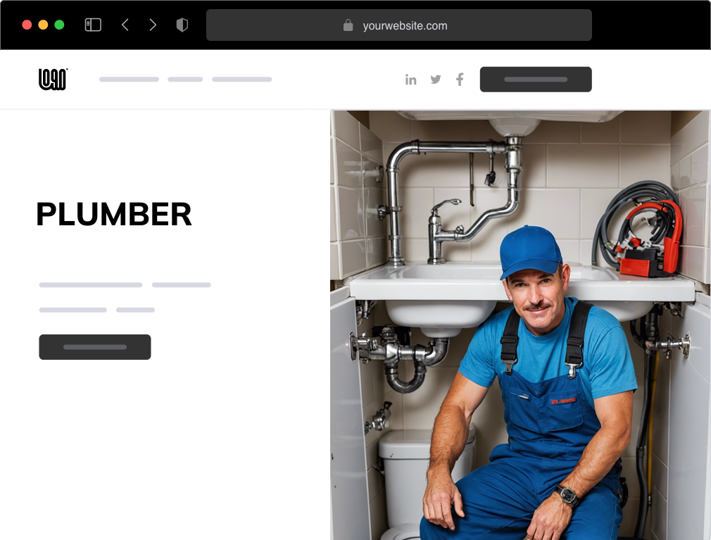 a plumber website example