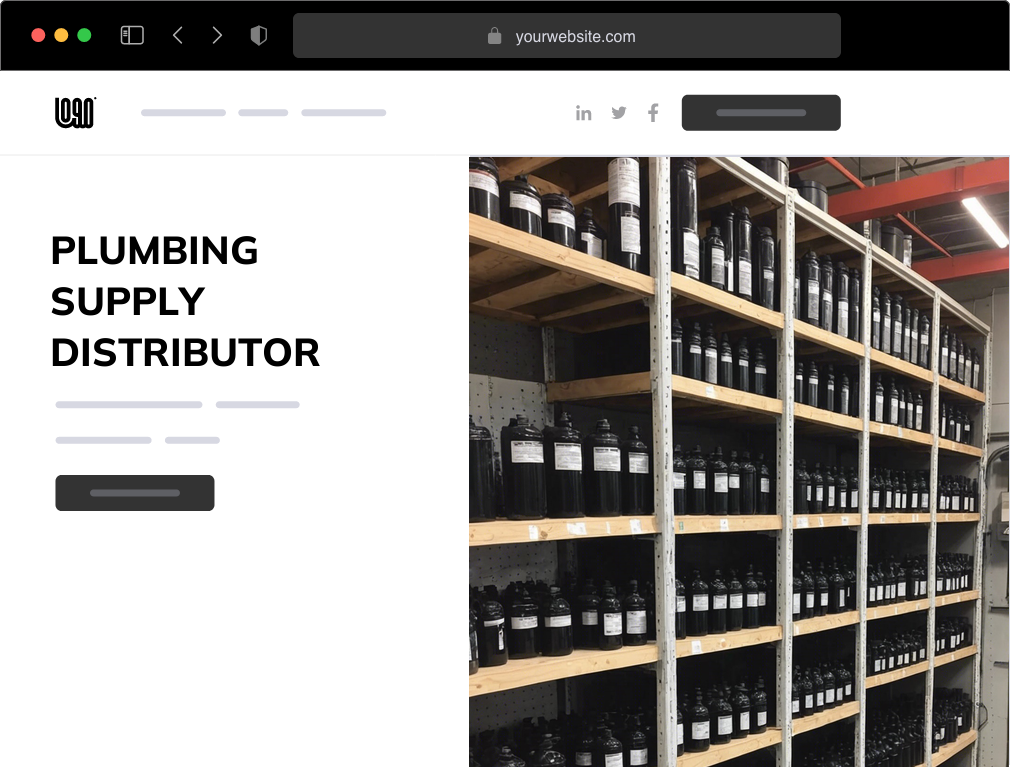 a plumbing supply distributor website example