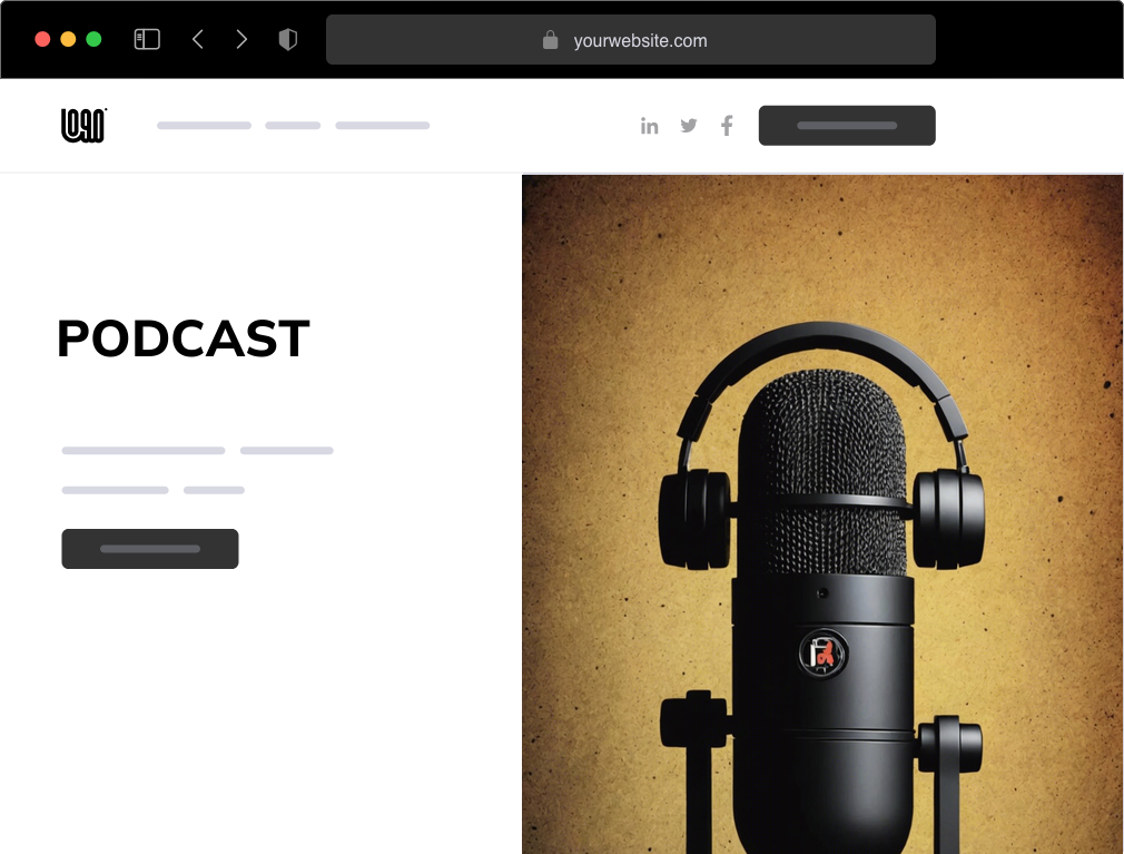 a podcast website example