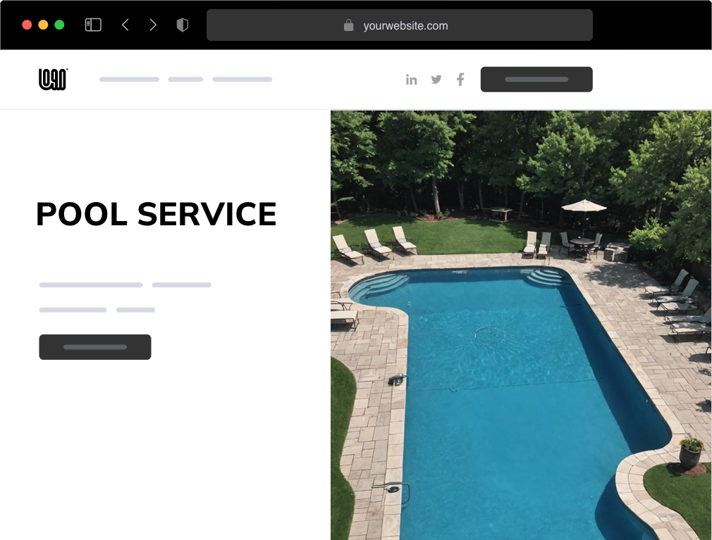 a pool service website example