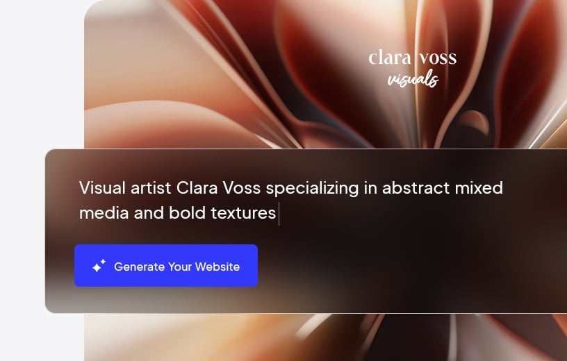 Image of describing your work to generate a website.