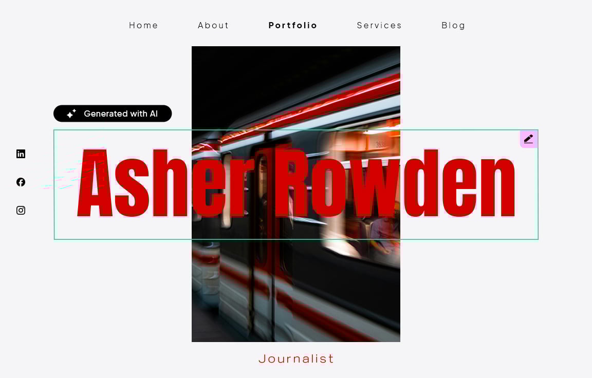 Banner image of portfolio website for a pricing section.