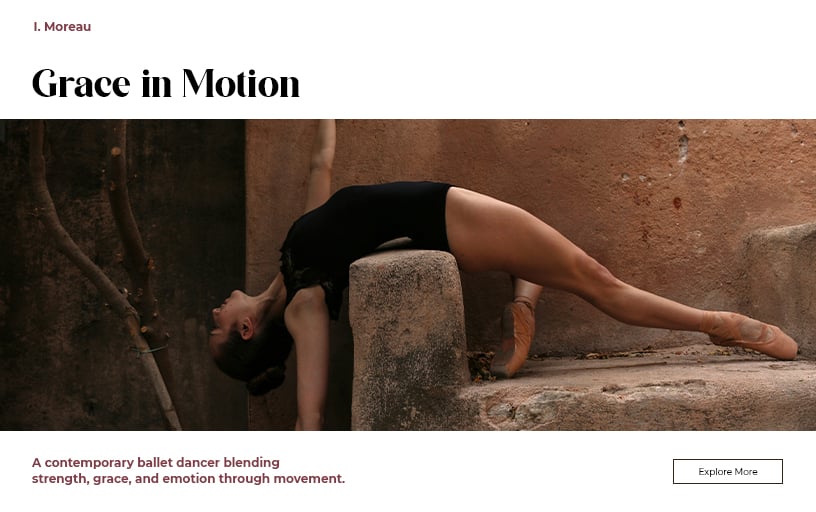 Dancer portfolio website template