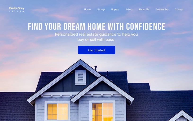Real estate agent website template