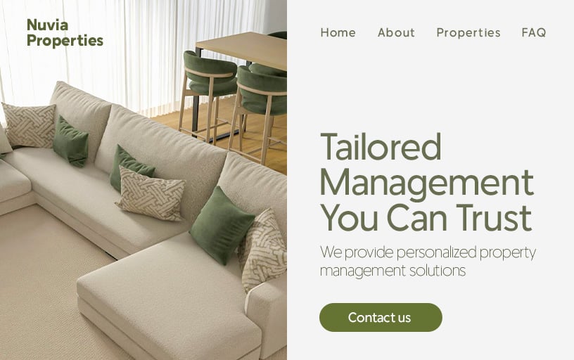 Property management company website template