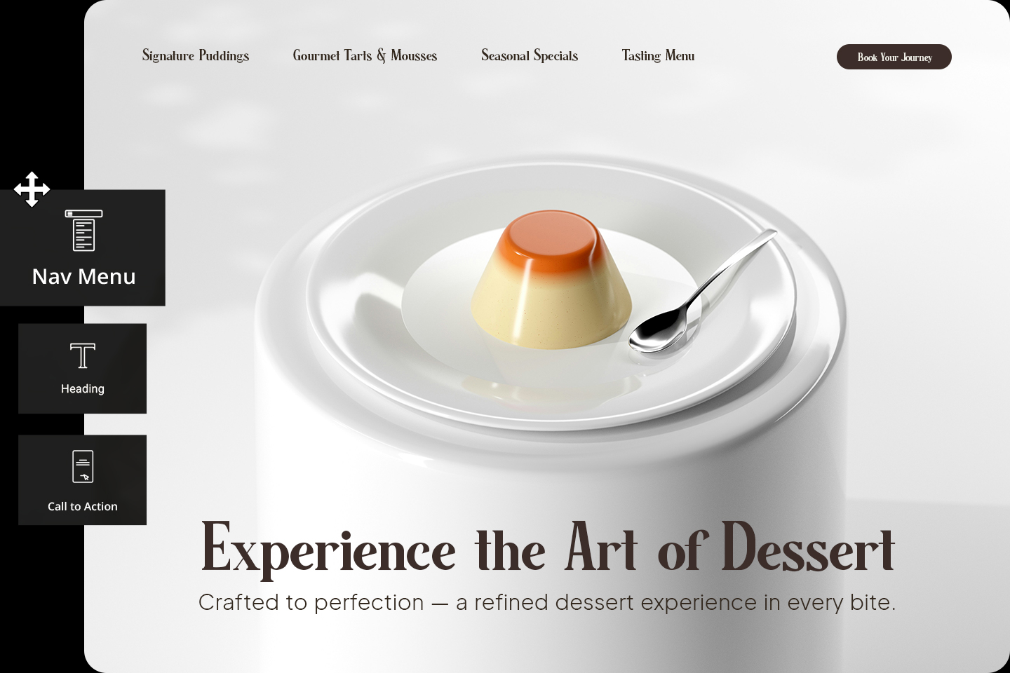 Header image of restaurant website.