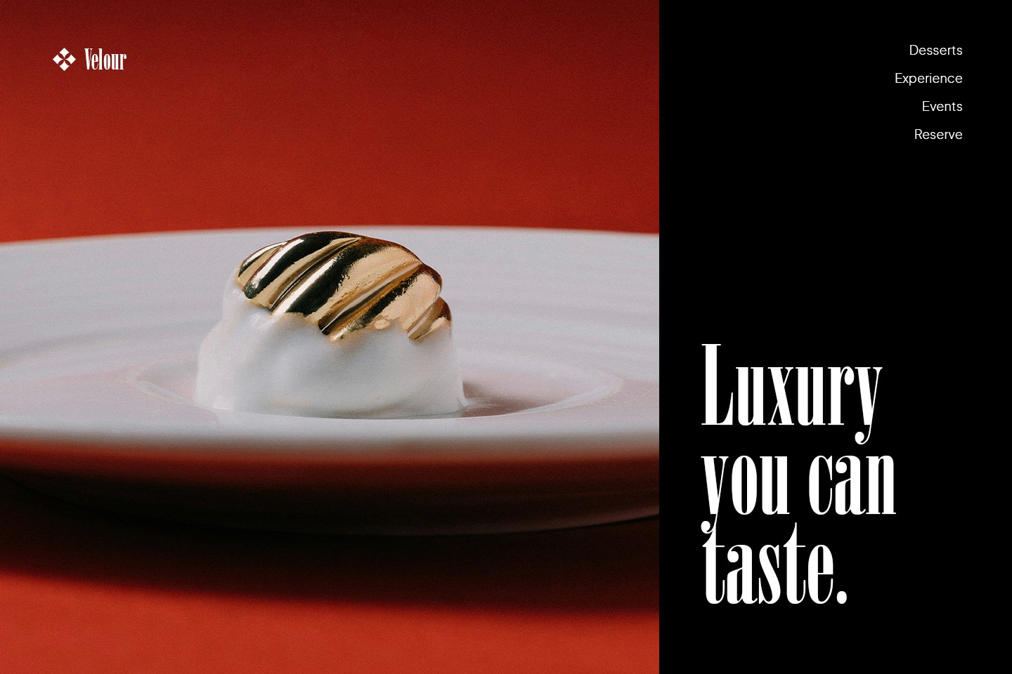 Restaurant website example