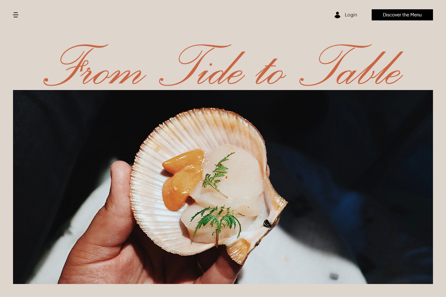 Restaurant website example