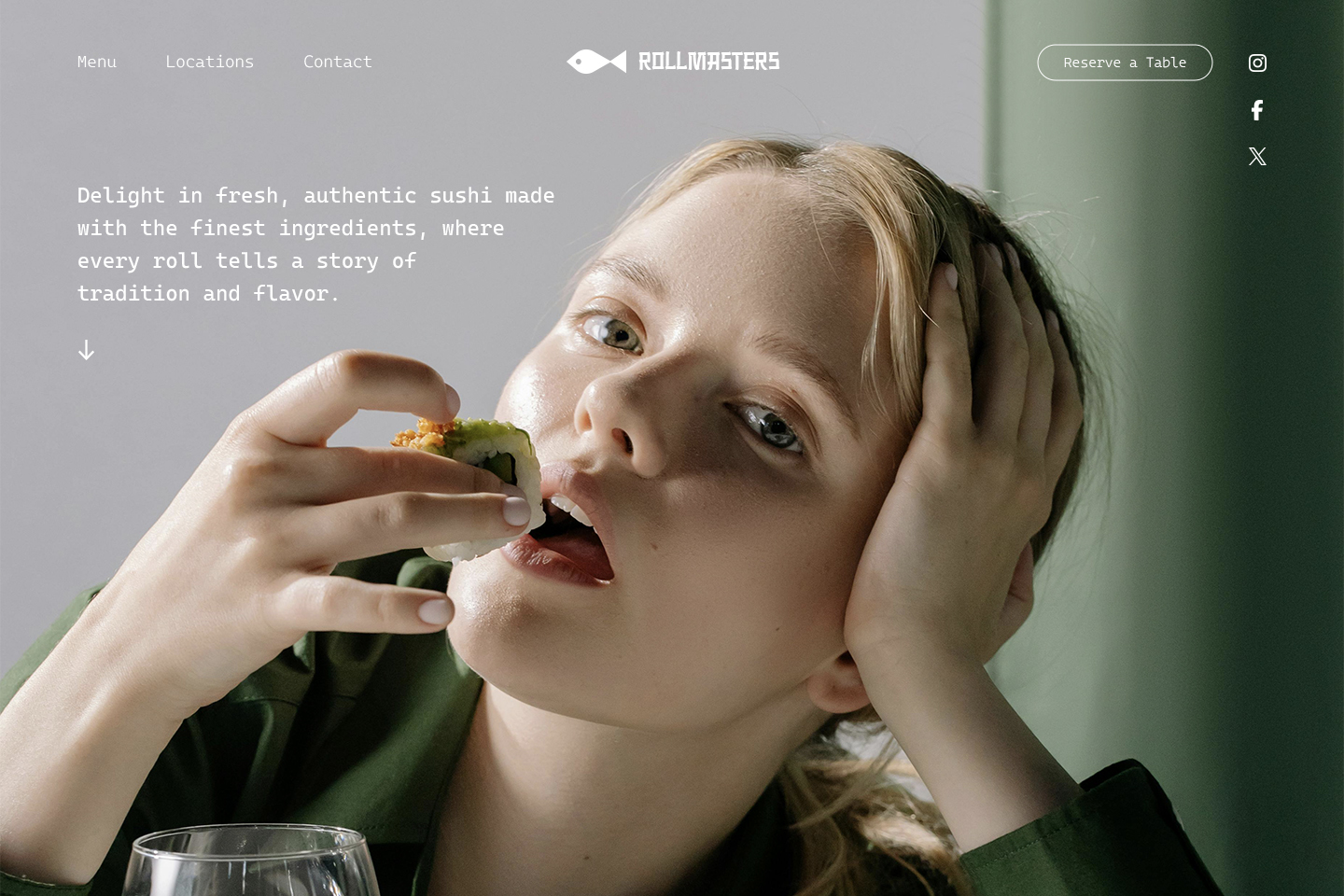 Restaurant website example