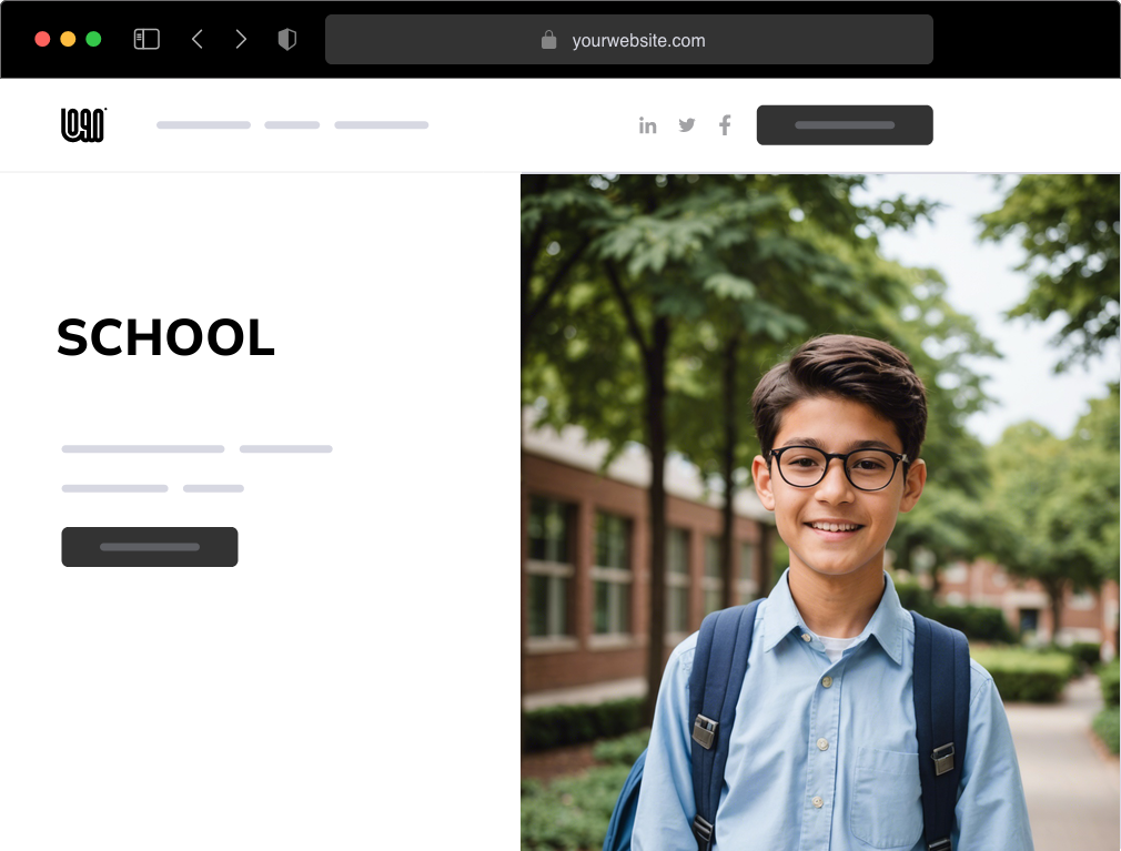 a school website example