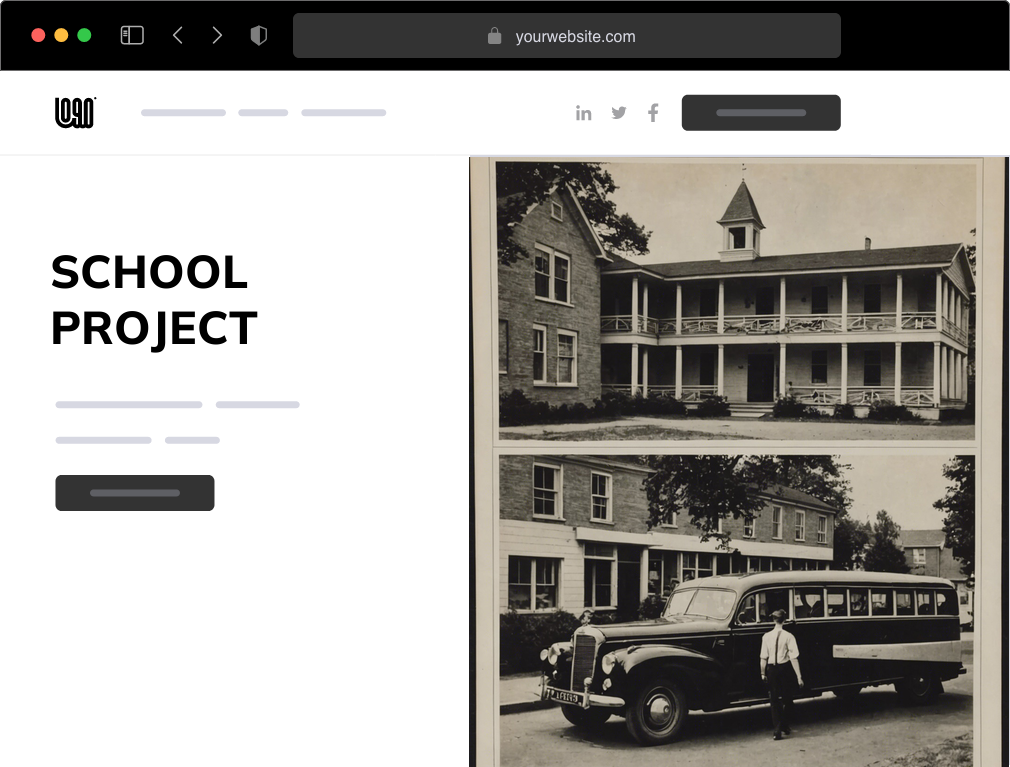 a school project website example