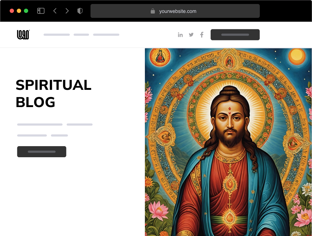 a spiritual blog website example