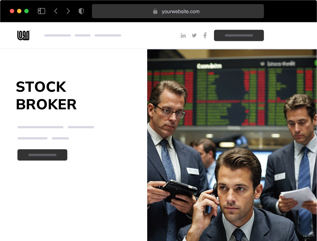 a stock broker website example