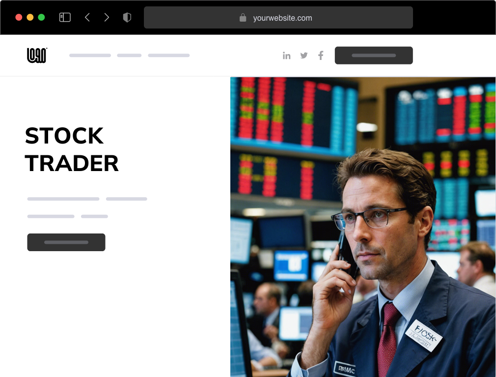 a stock trader website example