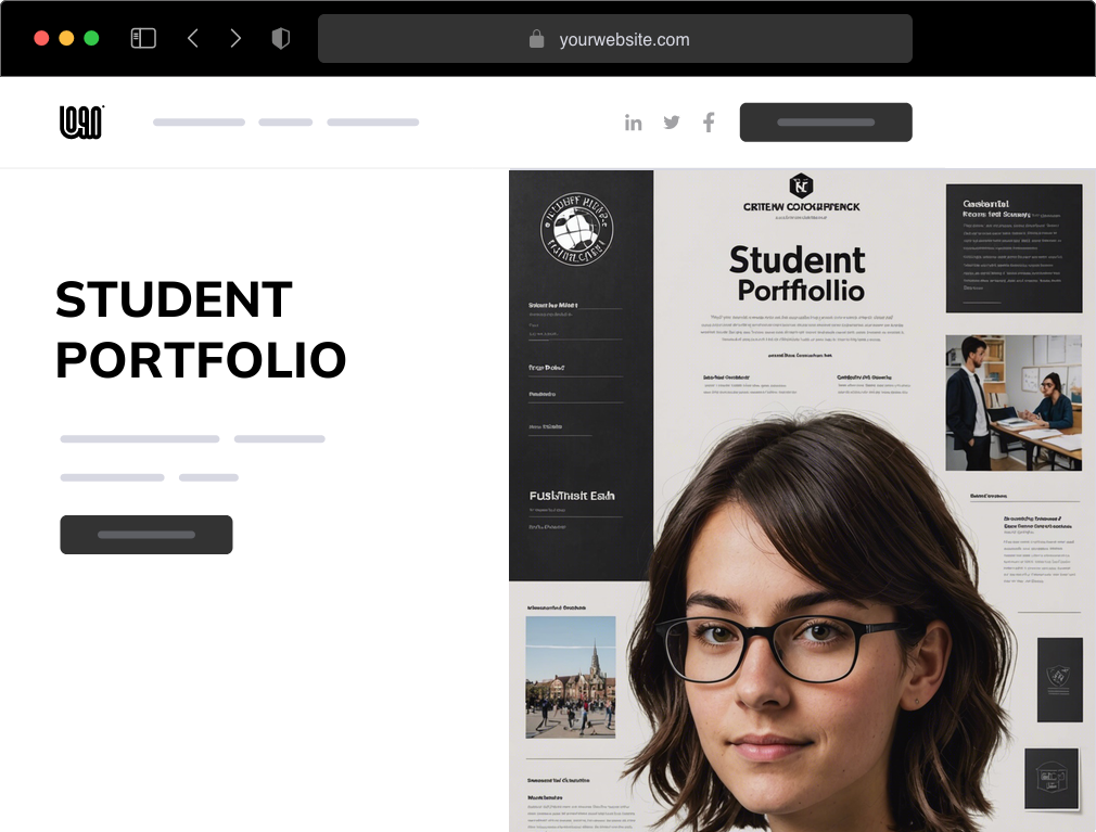 a student portfolio website example