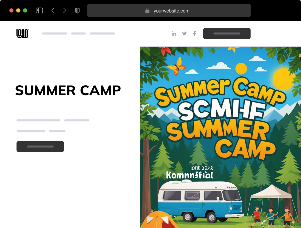 a summer camp website example