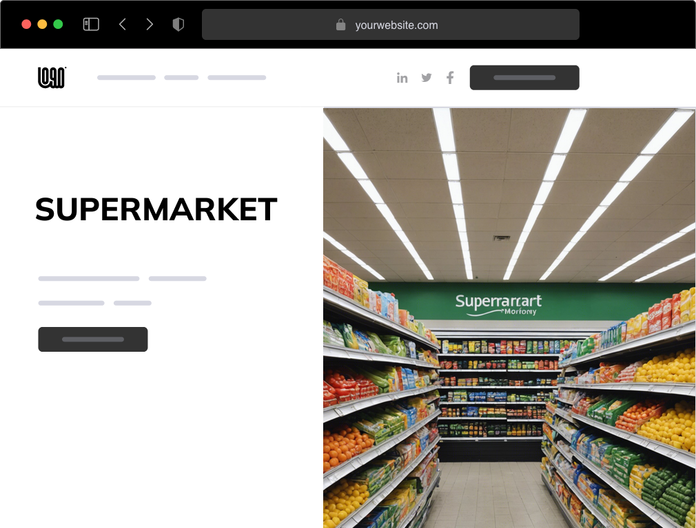 a supermarket website example