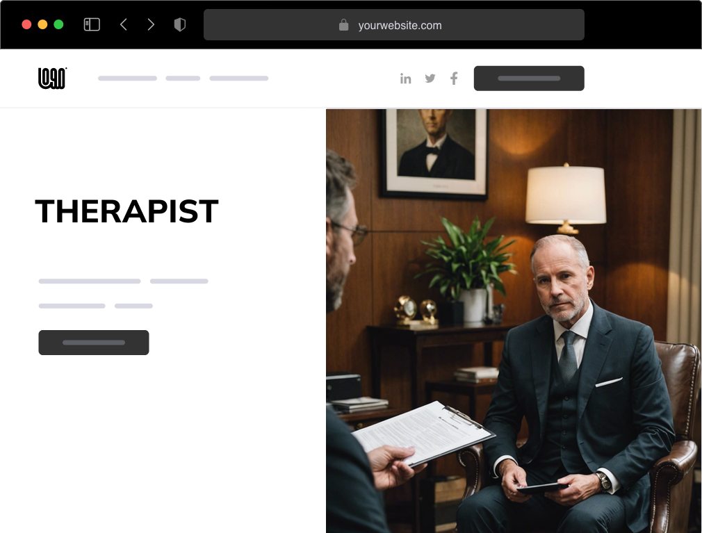a therapist website example