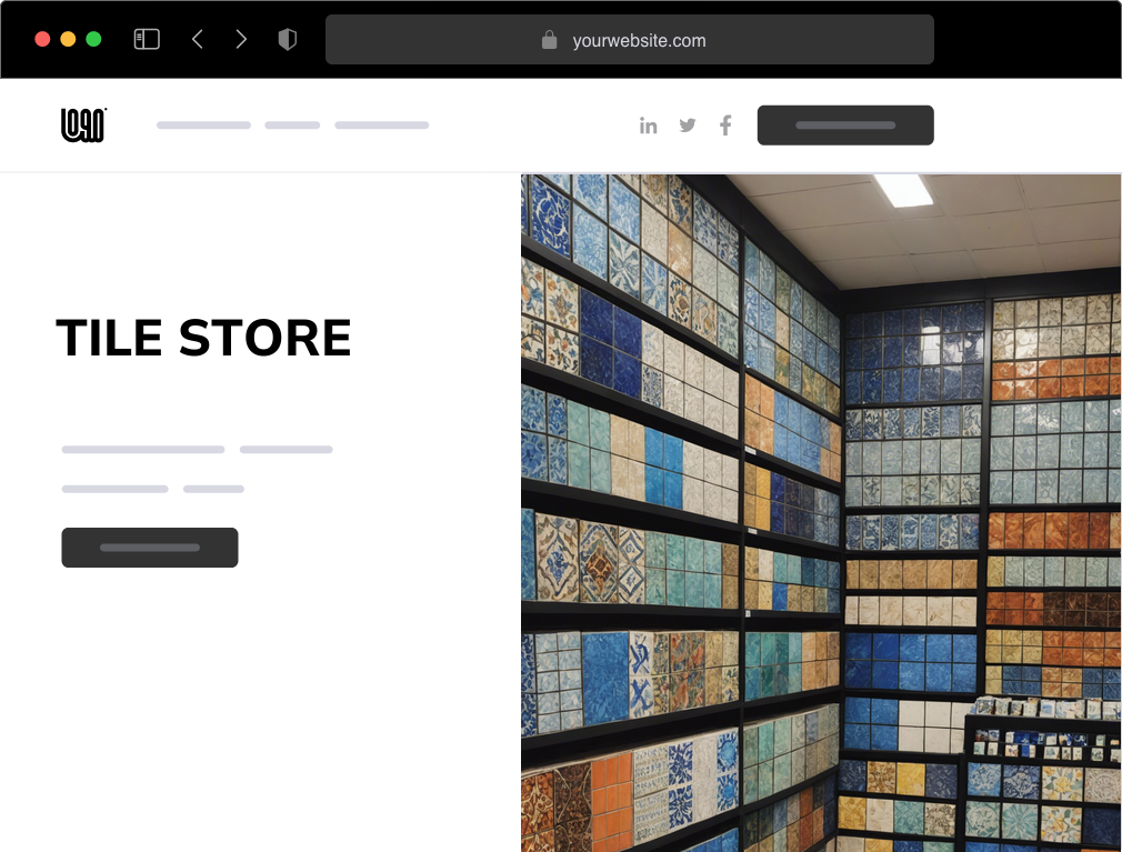 a tile store website example