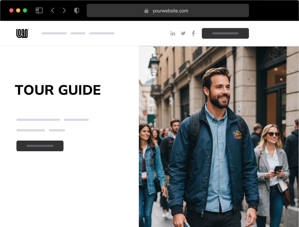 a tour guide website example