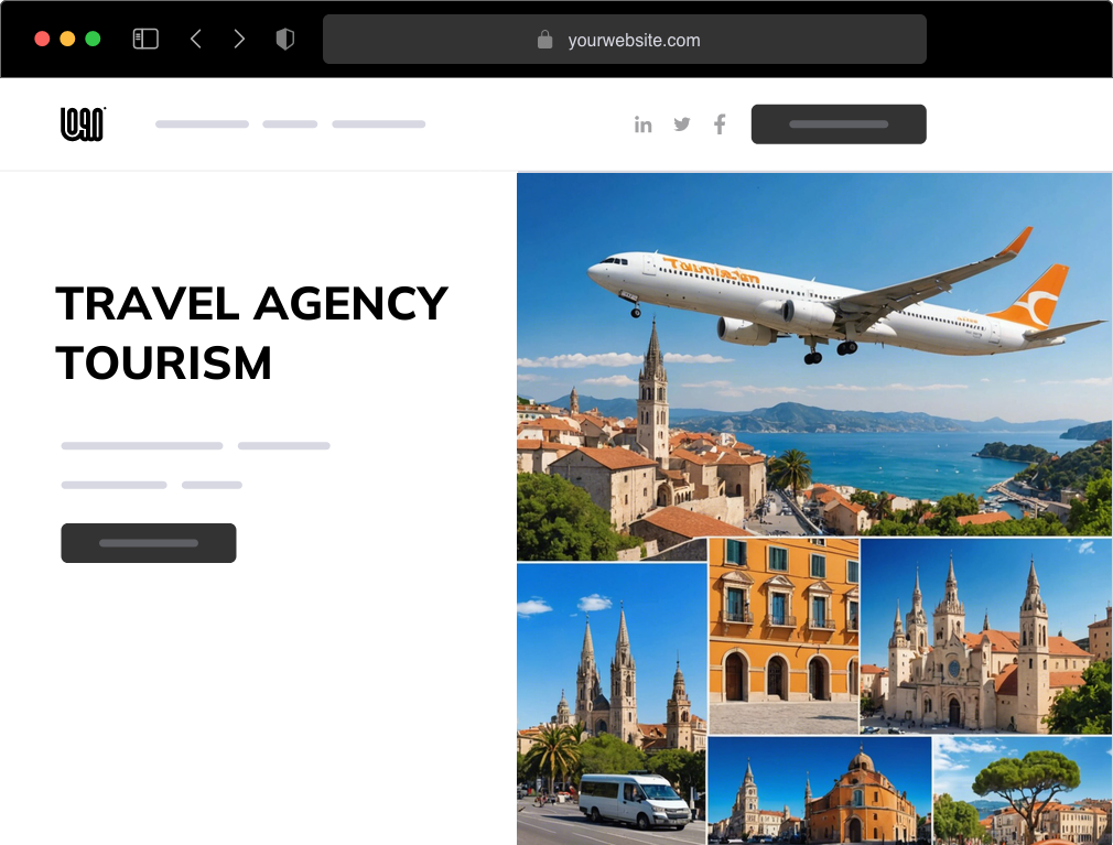 a travel agency website example